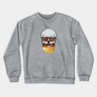 Bearded Space Skull Crewneck Sweatshirt